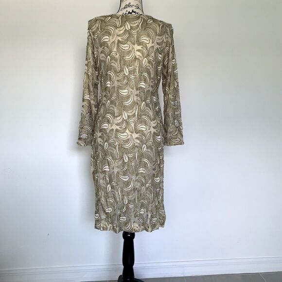 Beautiful Sequin, Bead And Rhinestone Indian Salwar Kameez/ Kaftan/Saree Size 6 - Picture 6 of 12